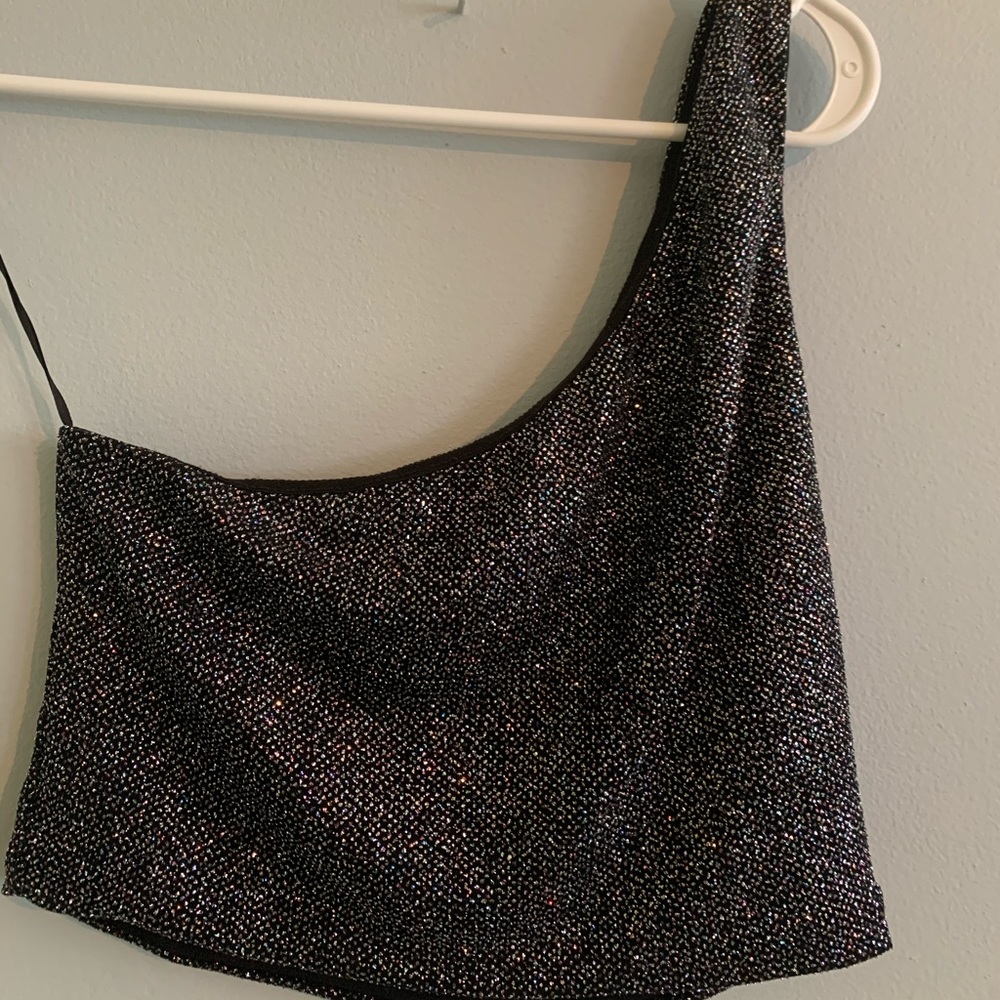Top shop crop sparkly top